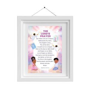 The Lord's Prayer Wall Art (Black)